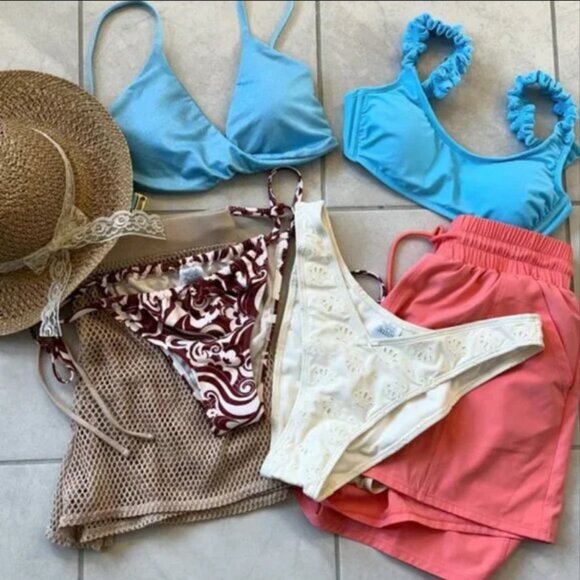 Pointelle V-Front Extra Cheeky Extra High Leg Bikini Bottom - Wild Fable - Picture 2 of 9